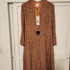 Joules Women's Orange Patterned Dress